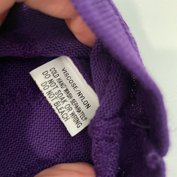 PURPLE KNIT STYLE MINI SKIRT AU10 - Picture 4 of 4